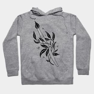 Paintbrush - Weapon of choice - on blush Hoodie